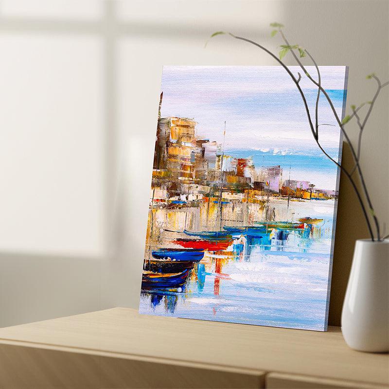 Wall Art & Paintings - The City Shore Wall Painting