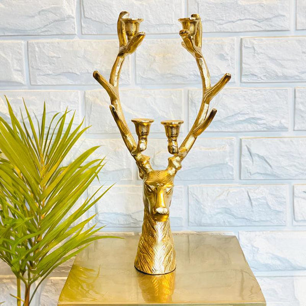 Buy Stag Supremacy Candle Holder - Gold Candle Holders from Vaaree