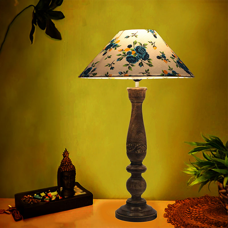 Table Lamp - Nihara Blue Fleur Table Lamp