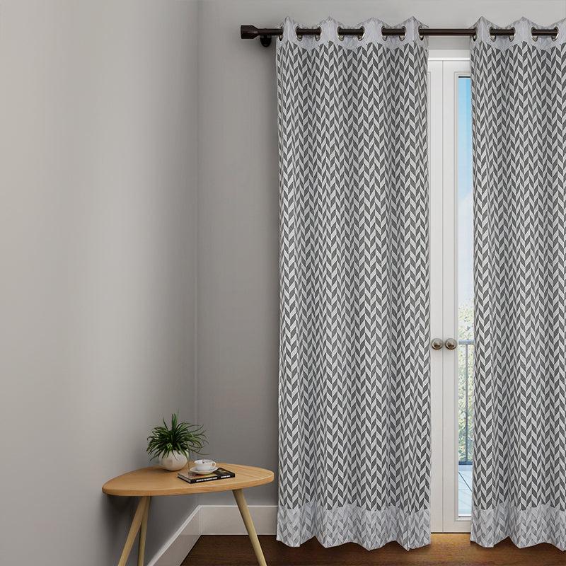 Buy Etuna Jaquared Curtain Curtains from Vaaree