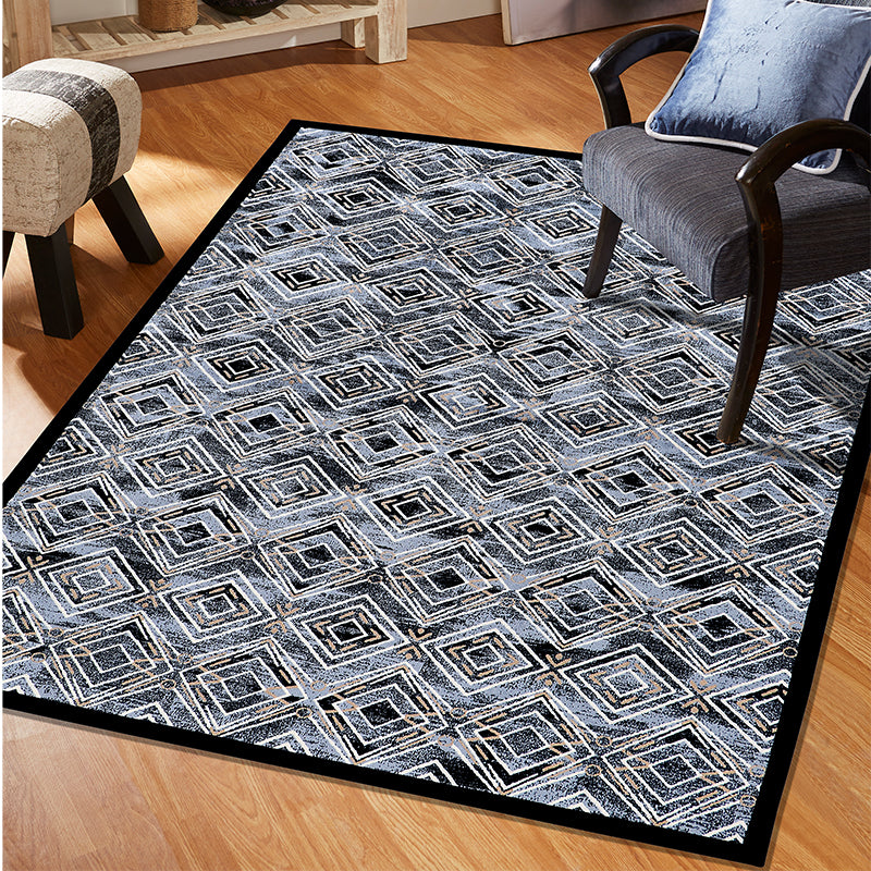 Buy Yvonne Anti Skid Carpet - Black & Grey Carpet from Vaaree