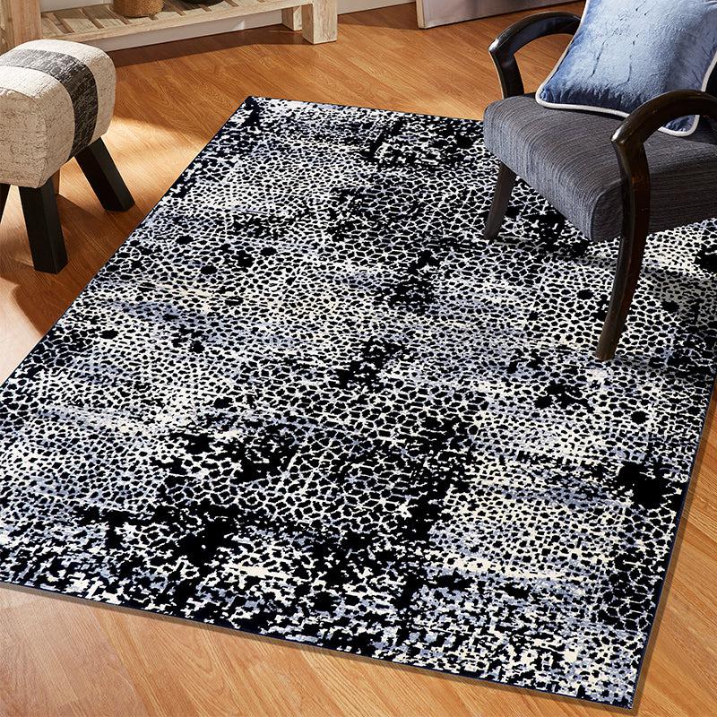 Buy Alda Anti Skid Rug - Black & Light Blue Rugs from Vaaree