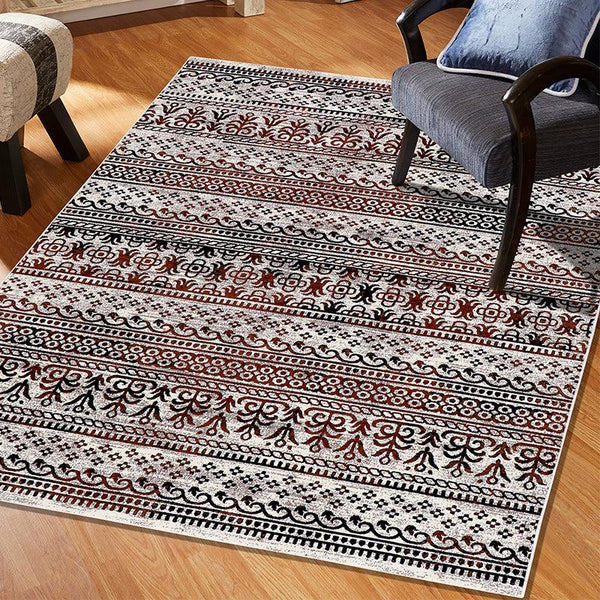 Buy Driva Ethnic Rug - Maroon Rugs from Vaaree