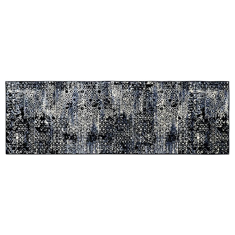 Buy Rieva Anti Skid Runner Rug - Black & Blue Runner Rug from Vaaree