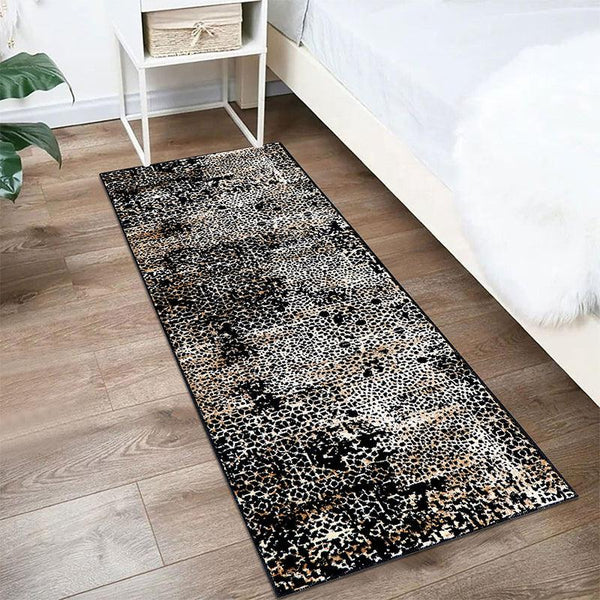 Runner Rug - Alda Anti Skid Runner Rug - Black & Brown