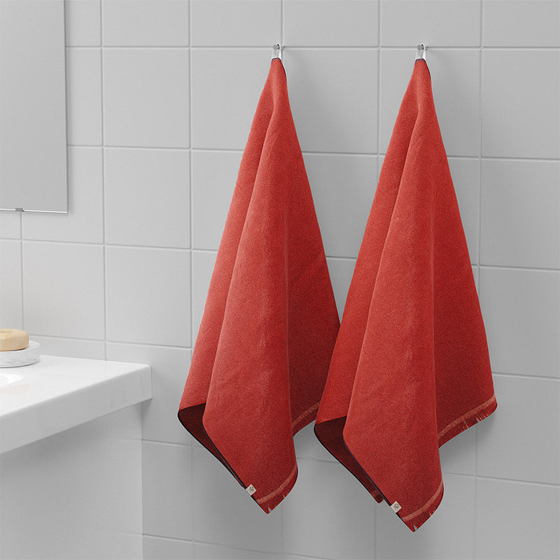 Buy Gamchha Terry Cotton Face Towel (Red) - Set Of Four Hand & Face Towels from Vaaree