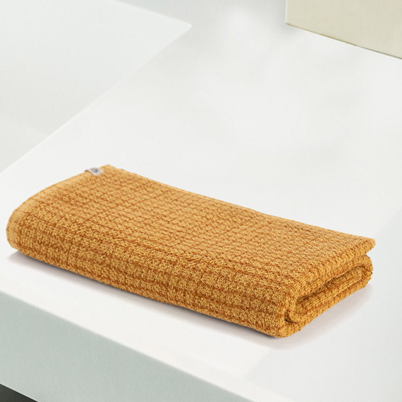 Buy Madras Terry Cotton Bath Towel - Yellow Bath Towels from Vaaree