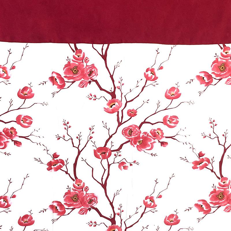 Buy Fern Floral Curtain (Maroon) - Set Of Three Curtains from Vaaree