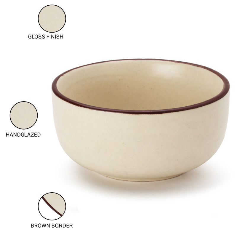 Bowl - Riddo Serving Bowl (Off White) - Set Of Four