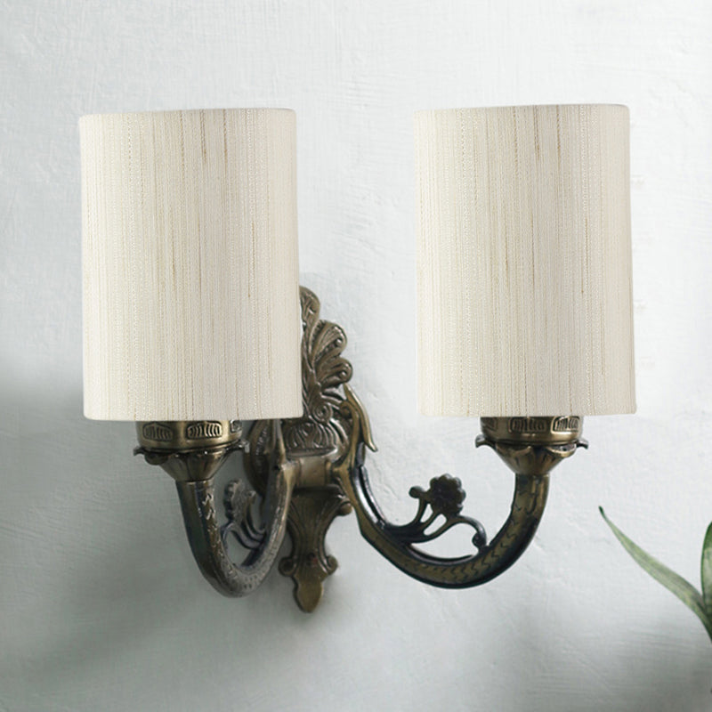 Wall Lamp - Vintage Cylindrical Duo Wall Lamp - Off White