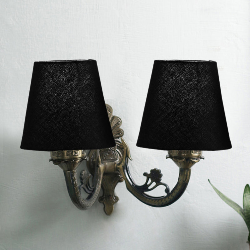 Wall Lamp - Vintage Conical Duo Wall Lamp - Black