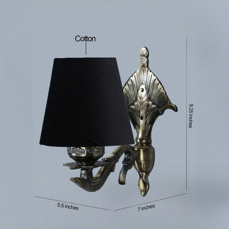 Buy Magda Masique Conical Wall Lamp - Black Wall Lamp from Vaaree