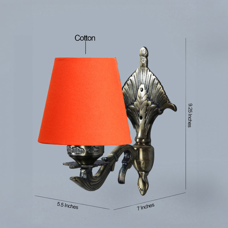 Buy Magda Masique Conical Wall Lamp - Orange Wall Lamp from Vaaree