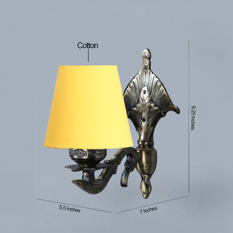 Buy Magda Masique Conical Wall Lamp - Yellow Wall Lamp from Vaaree