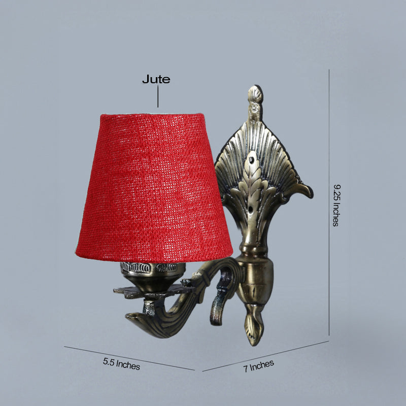 Buy Magda Masique Conical Wall Lamp - Maroon Wall Lamp from Vaaree