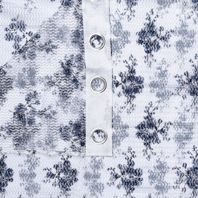 Curtains - Joda Floral Sheer Curtain - Grey