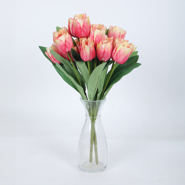 Artificial Flowers - Faux Wild Tulip Bunch (Light Pink) - Set Of Three