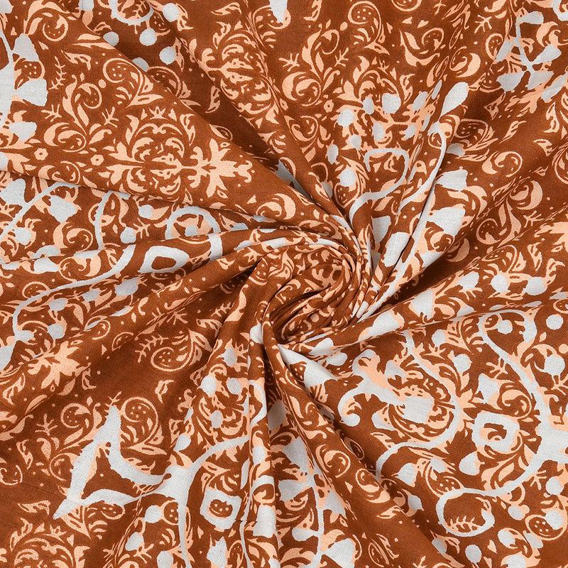 Buy Vaasa Ethnic Bedsheet - Orange Bedsheets from Vaaree