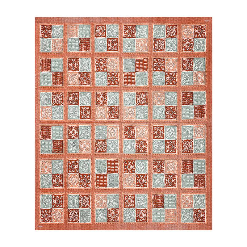 Buy Bida Geometric Bedsheet - Brown & Orange Bedsheets from Vaaree