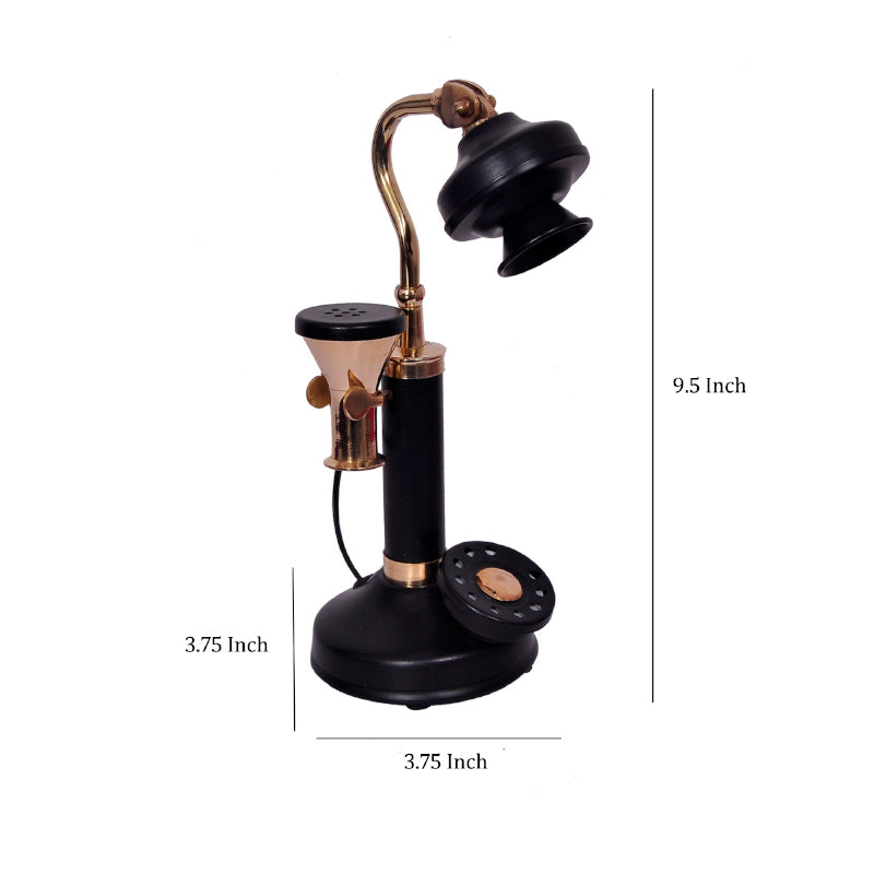 Buy Roma Antique Telephone Showpiece - Gold & Black Showpieces from Vaaree