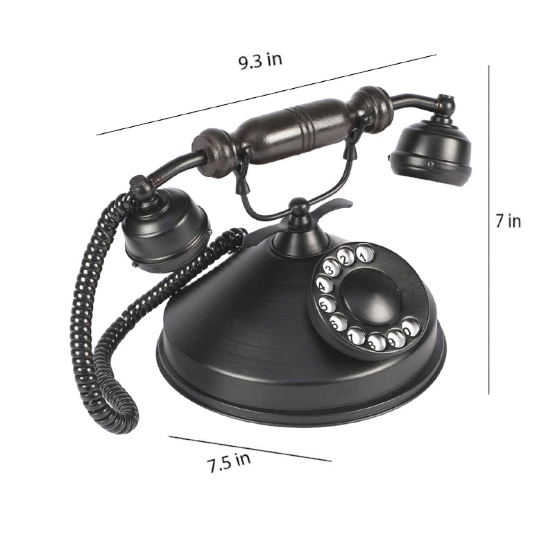 Buy Mido Antique Telephone Showpiece - Black Showpieces from Vaaree