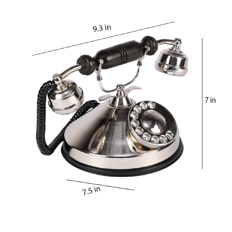 Buy Rava Silver Antique Telephone Showpiece - Silver Showpieces from Vaaree