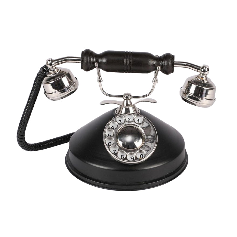 Buy Rava Silver Antique Telephone Showpiece - Silver & Black Showpiece from Vaaree