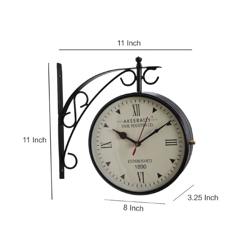 Wall Clock - Rija Double Sided Wall Clock - Black