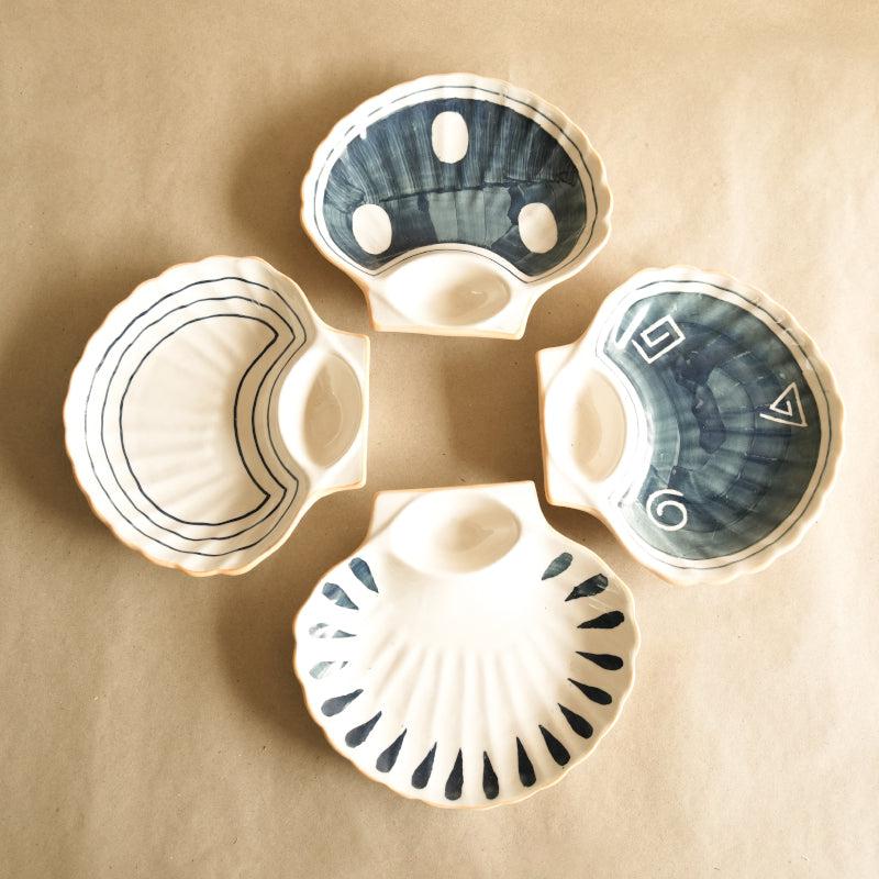 Buy Sea Shell Serve Platter - Set Of Four Platter from Vaaree