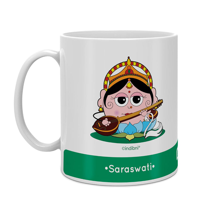 Buy Whimsy Cute Saraswati Mug - 300 ML Mug from Vaaree