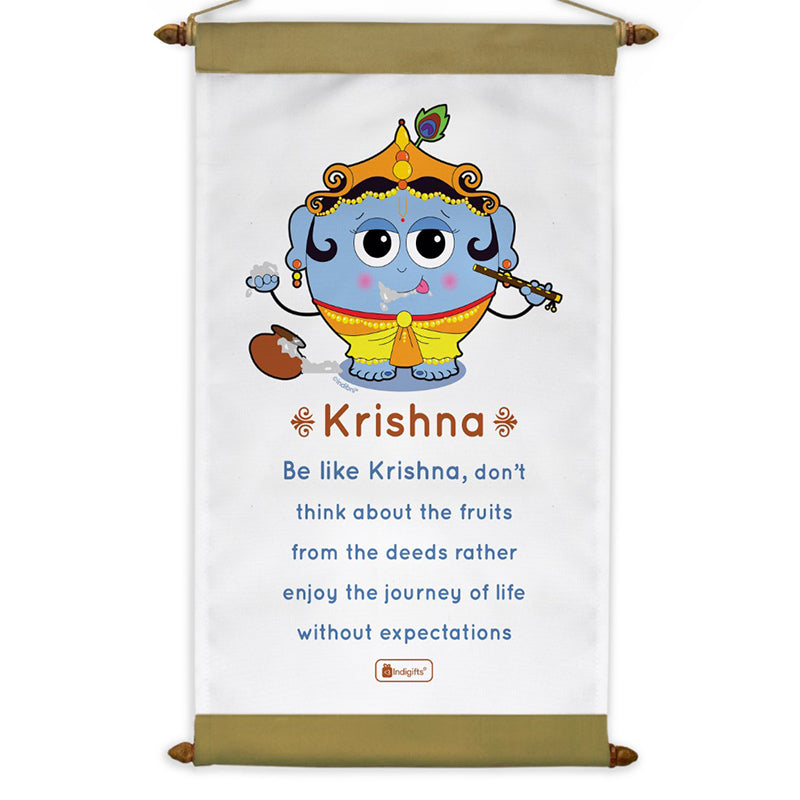 Buy Whimsy Cute Krishna Motivational Wall Accent Wall Accents from Vaaree