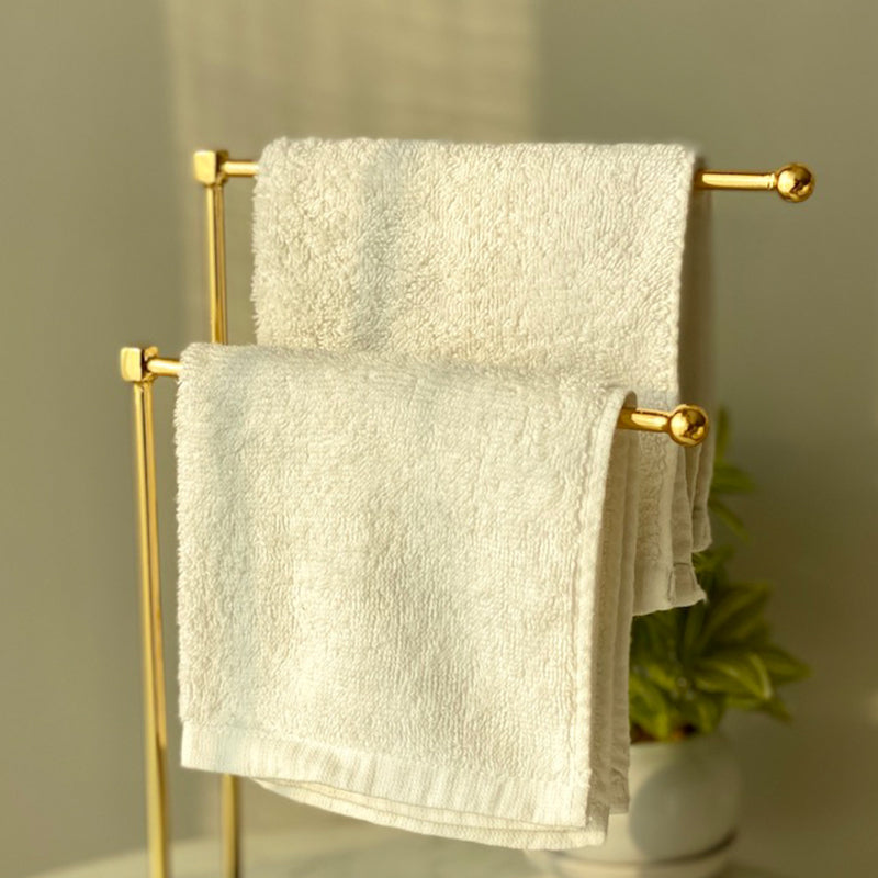 Buy Elita Hand Towel Stand - Gold & Black Accessories & Sets from Vaaree