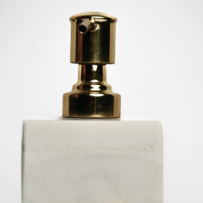 Buy Kade Handcrafted Agate & Marble Soap Dispenser - White Accessories & Sets from Vaaree