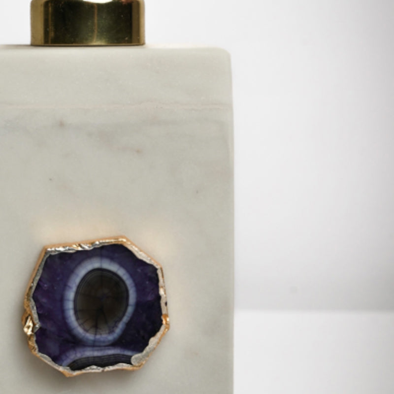 Buy Kade Handcrafted Agate & Marble Soap Dispenser - Purple Accessories & Sets from Vaaree