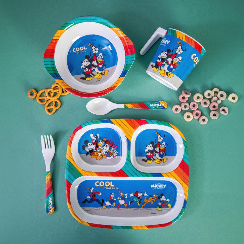 Buy Mickey Mix Kids Dining Set - Five Piece Set Kids Dinner Set from Vaaree