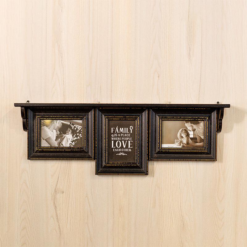 Buy Memoria Photo Frame With Wall Shelf - Dark Brown Photo Frames from Vaaree