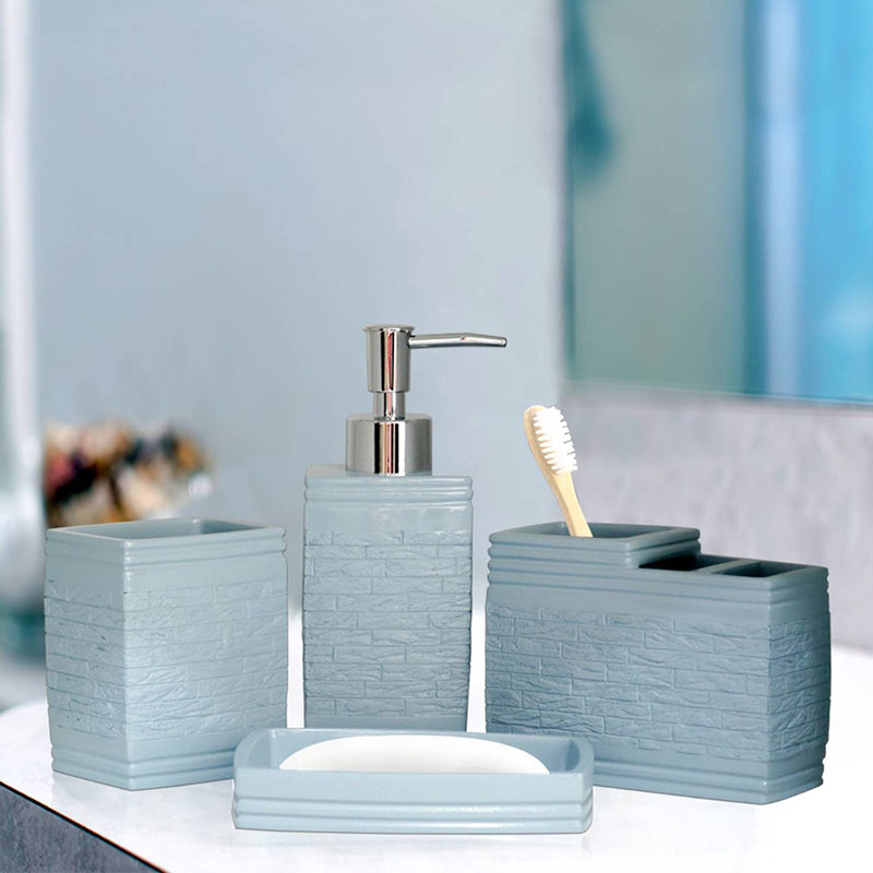 Buy Amgo Bathroom Set - Blue Accessories & Sets from Vaaree