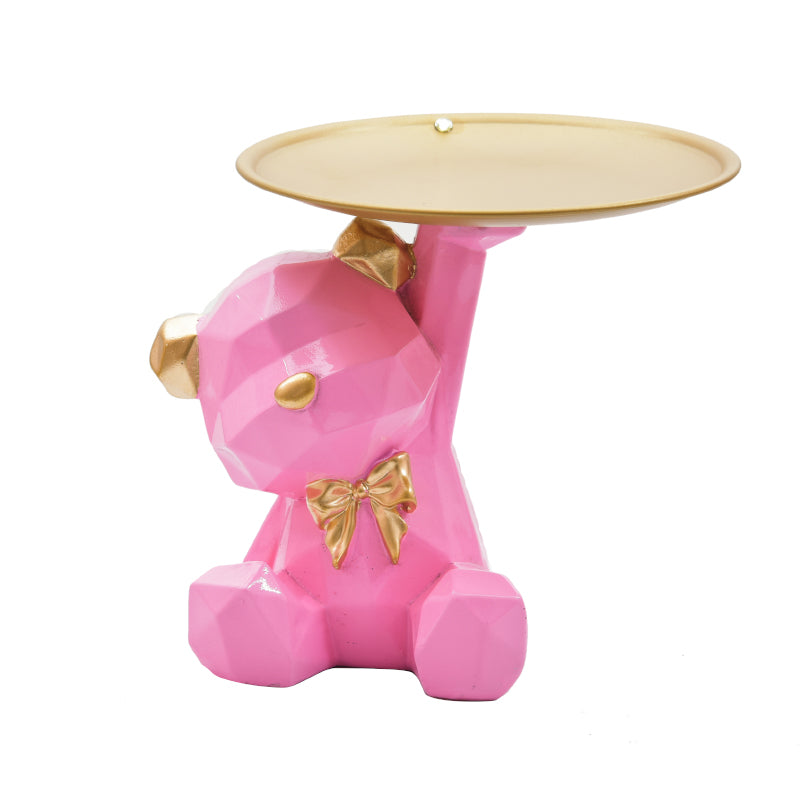 Buy Mr Teddy Showpiece - Pink Showpieces from Vaaree