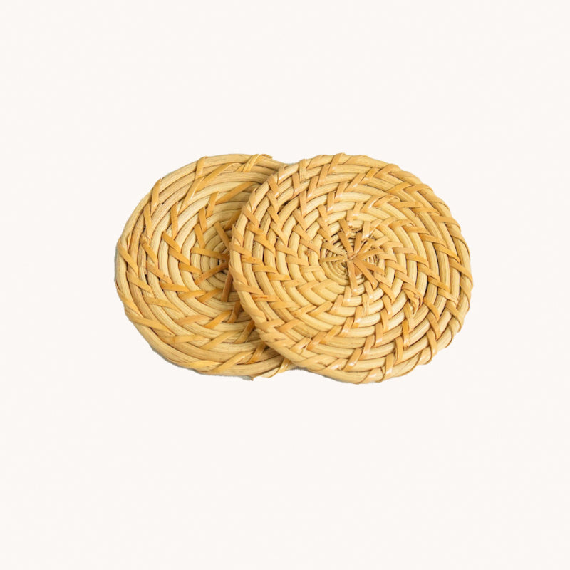 Coaster - Vrita Rattan Coaster - Set Of Two