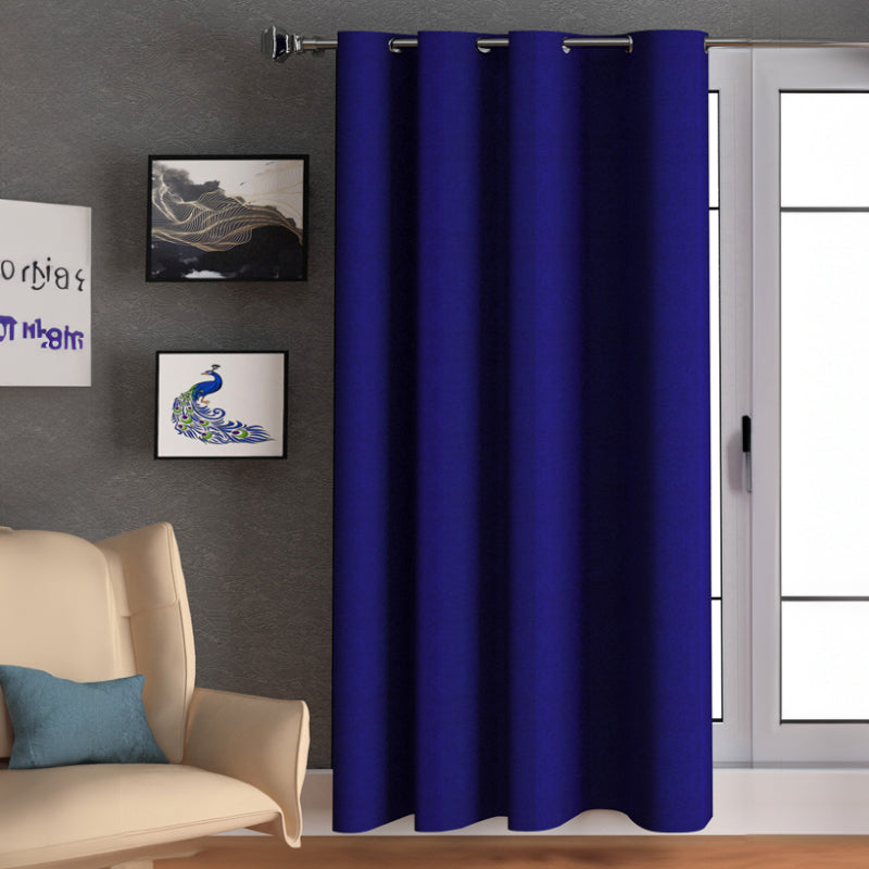 Curtains - Avaluna Solid Semi Sheer Curtain - Blue