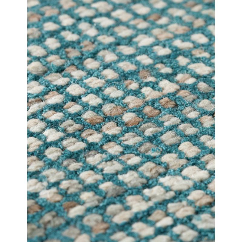 Buy Thread Tale Hand Woven Rug - Blue & Brown Rugs from Vaaree