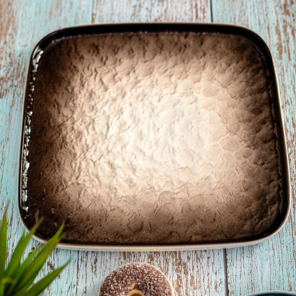 Platter - Nomura Square Platter - Brown