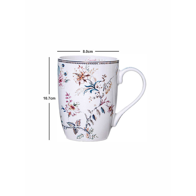 Mug & Tea Cup - Ithira Floral Mug (320 ML) - Set Of Two