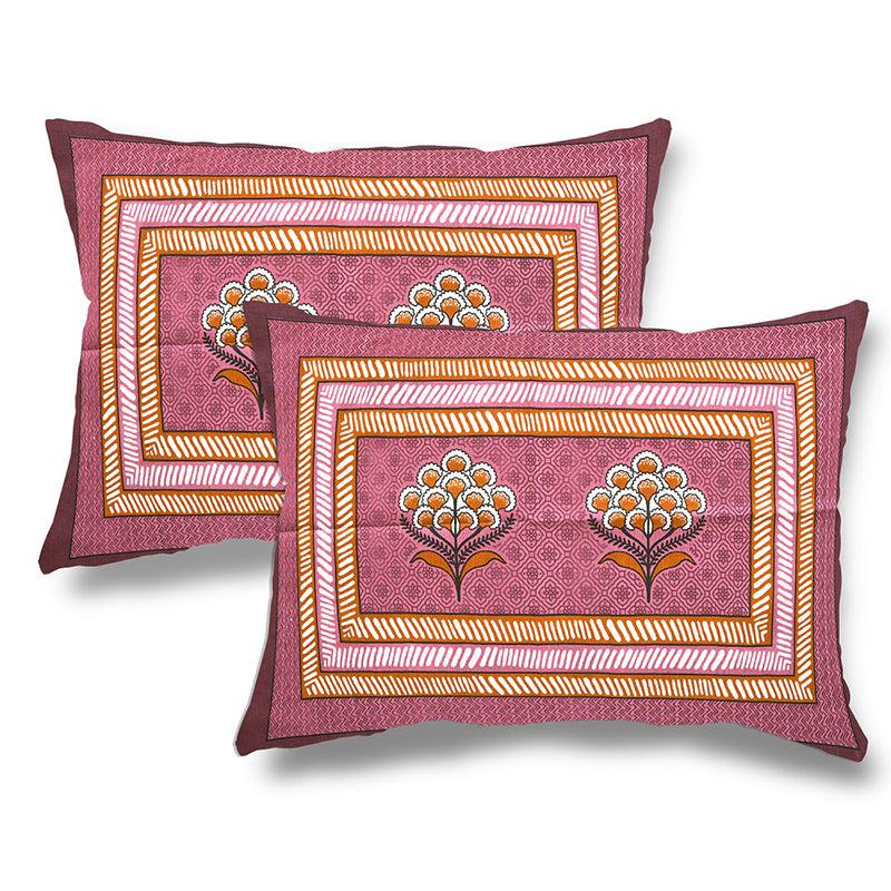 Buy Dilna Ethnic Bedsheet - Pink Bedsheets from Vaaree