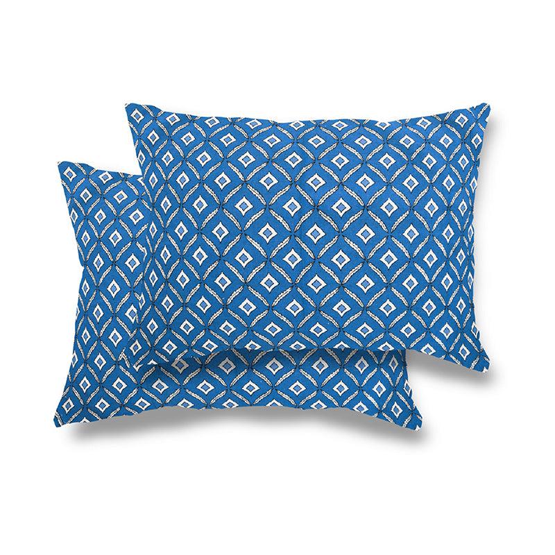 Buy Vida Geometric Bedsheet - Blue Bedsheets from Vaaree