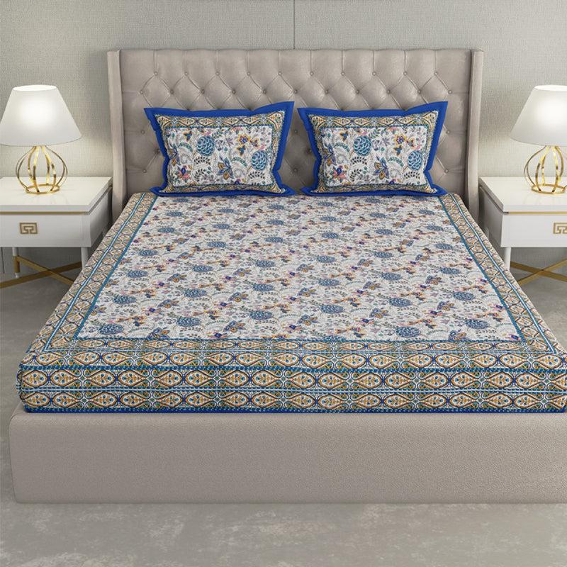 Buy Toria Mandala Bedsheet - Blue & Green Bedsheets from Vaaree