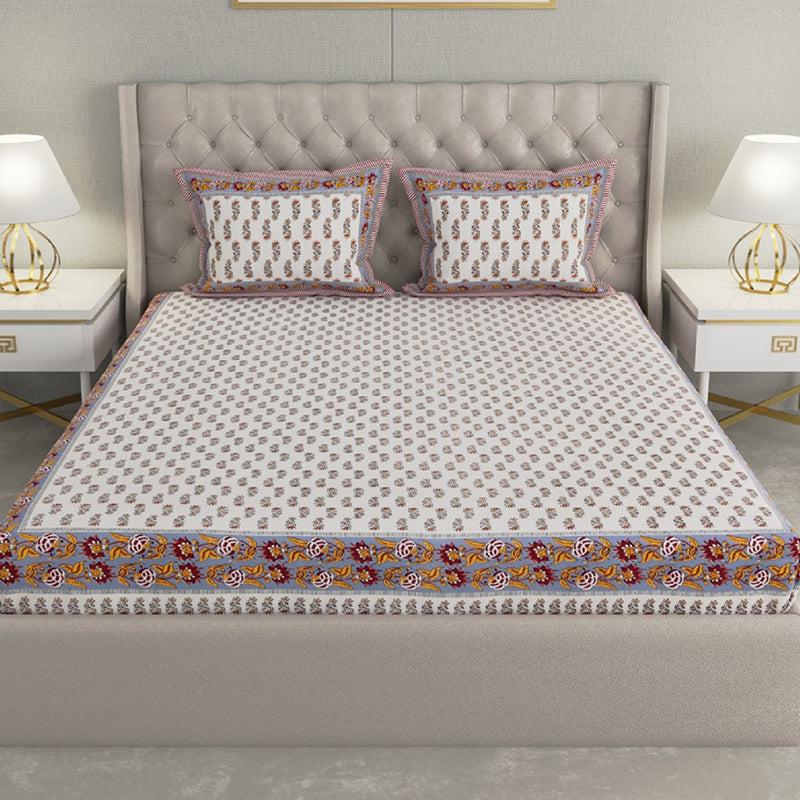 Buy Amanya Ethnic Bedsheet - Red & White Bedsheets from Vaaree