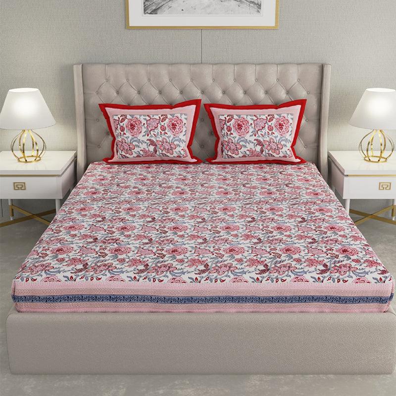 Buy Jadia Floral Bedsheet - Pink Bedsheets from Vaaree