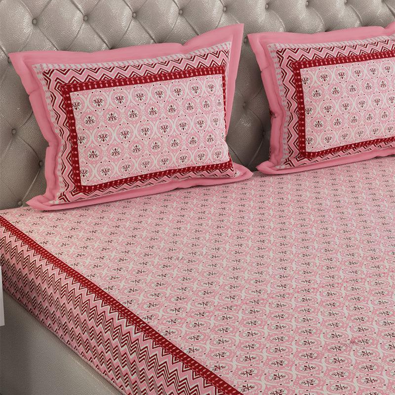 Buy Kinova Printed Bedsheet - Pink Bedsheets from Vaaree