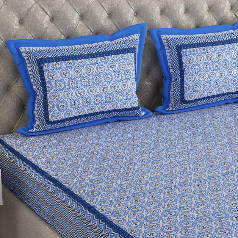 Buy Kinova Printed Bedsheet - Blue Bedsheets from Vaaree